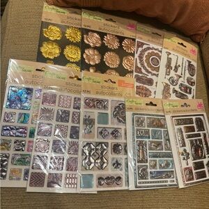 NIP mixed lot 9 pkgs Crafters Square assorted Themes scrapbook puffy Stickers